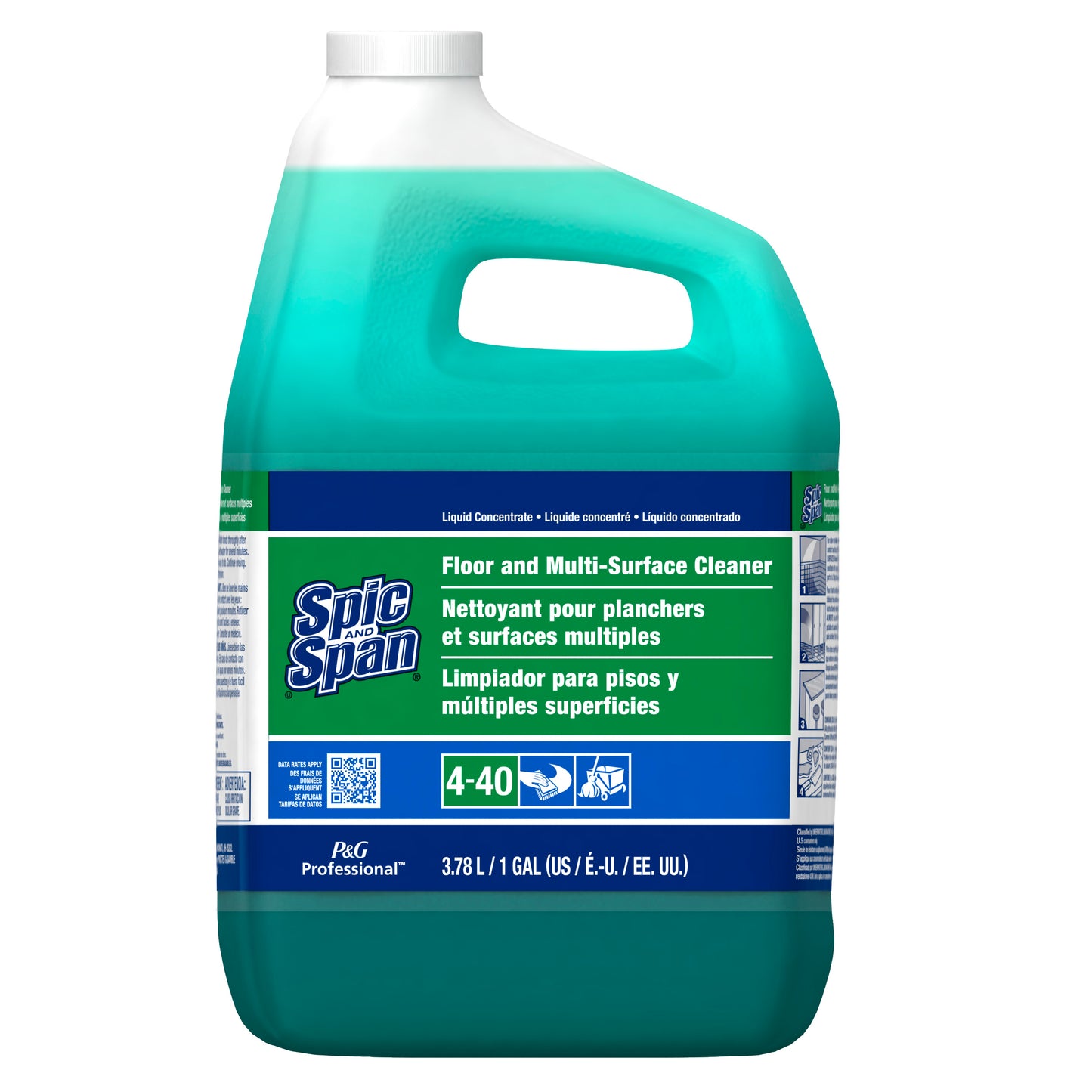 P&G , Spic&Span Liquid Floor Cleaner , 1 Gallon Concentrate Multi-Surface , 3 / cs