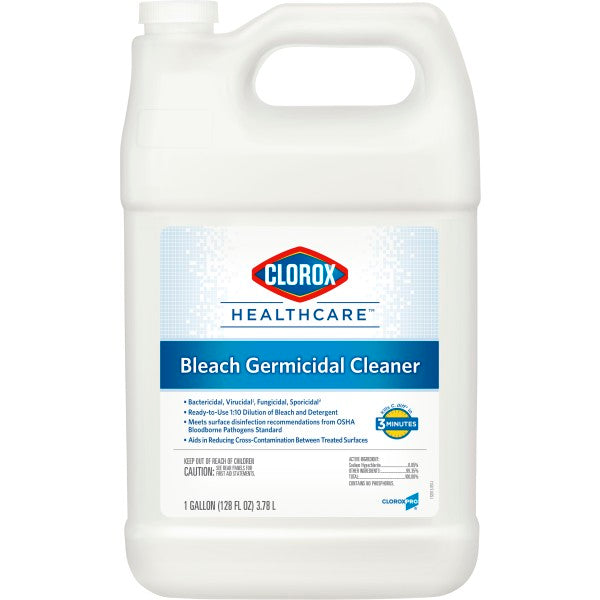 Clorox , Healthcare Bleach Cleaner , 128 oz. Refill  Germicidal , 4 / cs