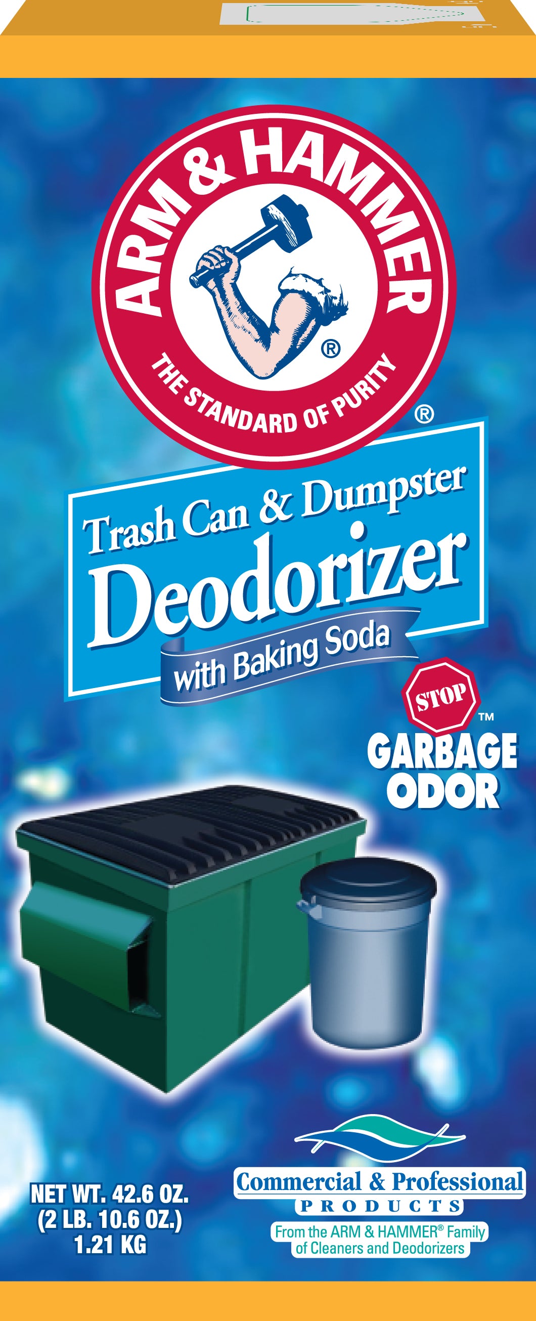 Church & Dwight , Trash Can & Dumpster Deodorizer , 42.6 oz. , 9 / cs