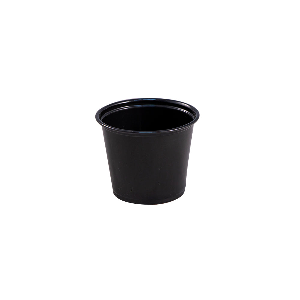 Empress , Plastic Portion Cup , 5.5oz Black , 50 / 50 cs