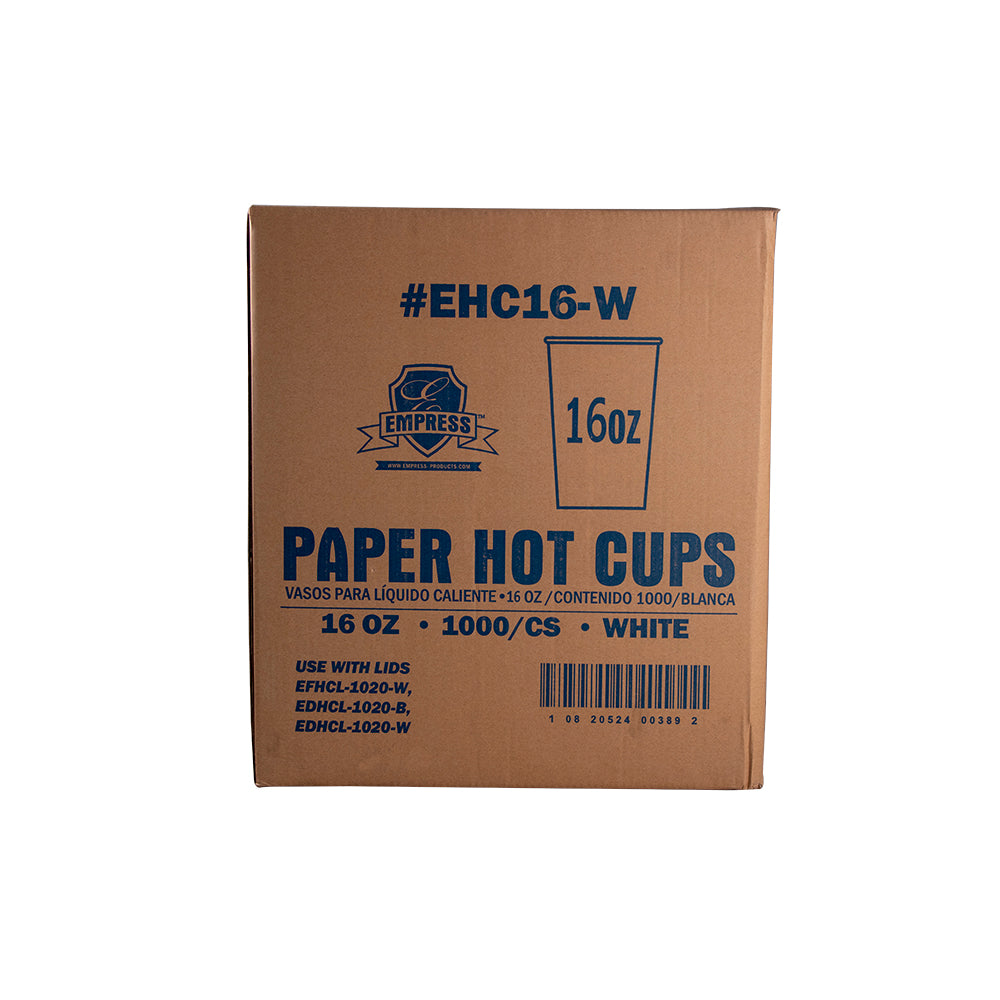 Empress , Paper Hot Cup , 16oz White , 20 / 50 cs