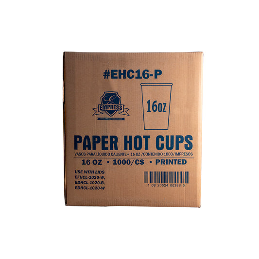 Empress , Paper Hot Cup , 16oz Stock Good Day Print , 20 / 50 cs