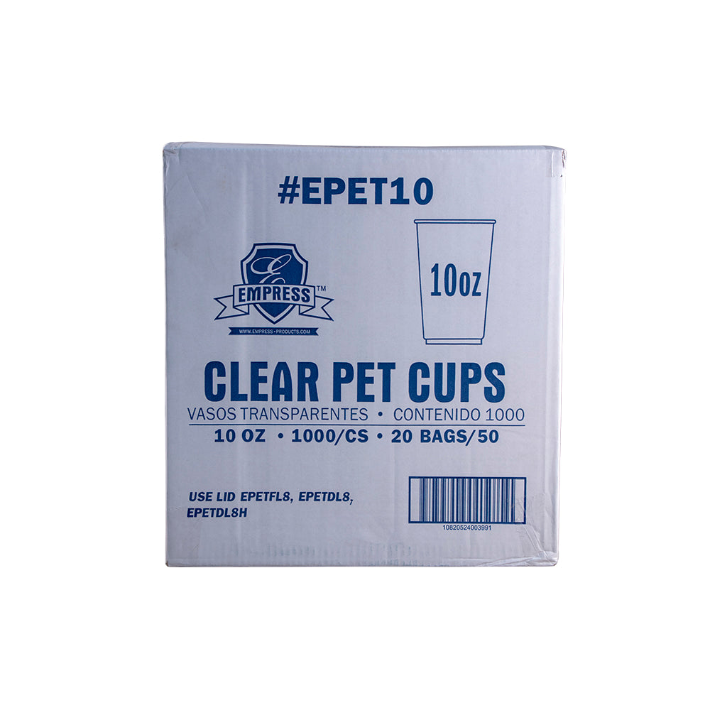 Empress , PET Clear Cup , 10oz , 20 / 50 cs