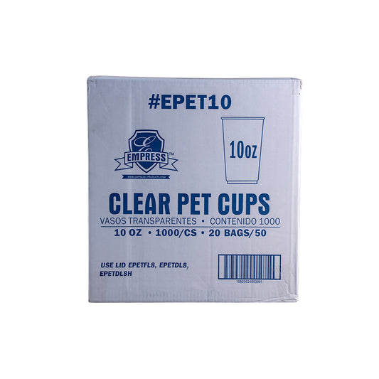 Empress , PET Clear Cup , 10oz , 20 / 50 cs