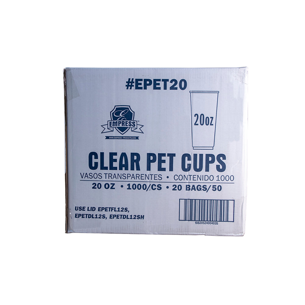 Empress , PET Clear Cup , 20oz , 20 / 50 cs