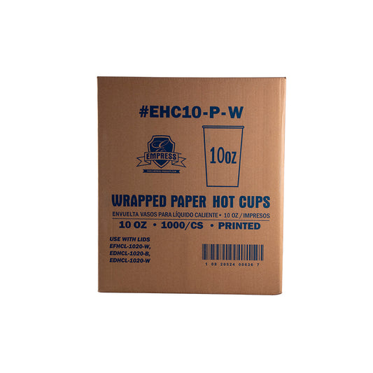 Empress , 10oz Wrapped Squat Paper Hot Cup , Stock Good Day Print , 20/50