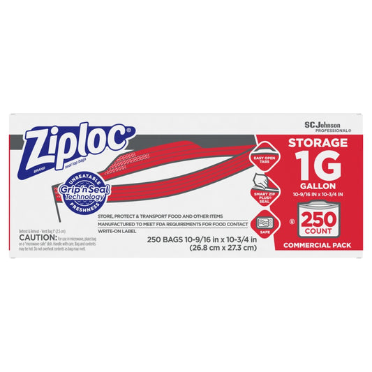 SCJP , Ziploc Gallon Storage Bags , 250 / cs