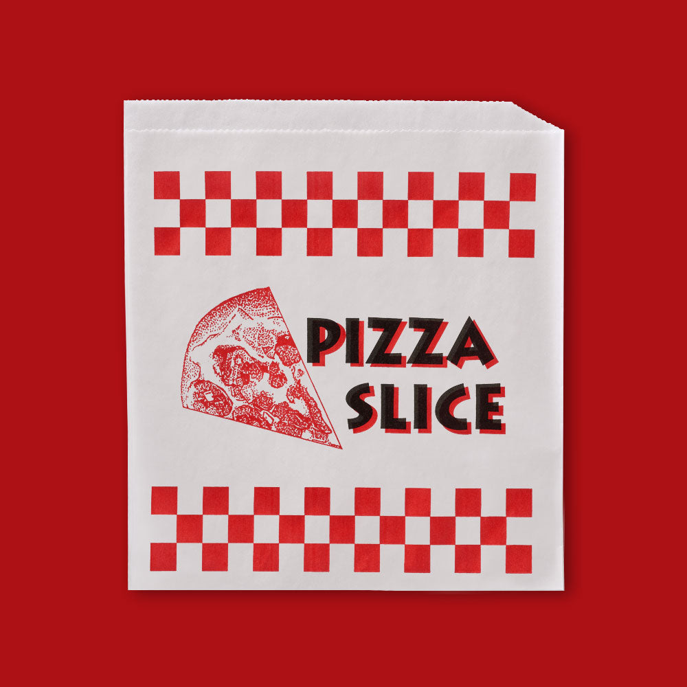 Fischer , Double Opening Pizza Slice Bag , 8 3/8" x 9"   Printed , 1000 / cs