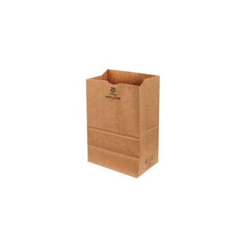 Duro , 20# Dubl Life 40# Basis SOS Bag , Kraft  8.25" X 5.31" X 16.13" , 500 / cs