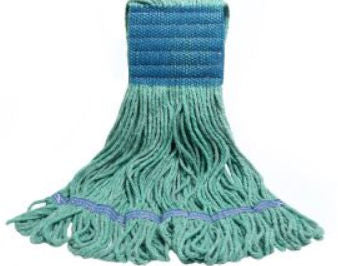 ABCO , Blue Looped End Mop Wide Band Med , Blue Blended w/Green Mesh Mop Tape , 12 / cs