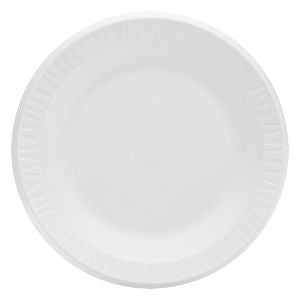 Dart , Foam Non-Laminated Plate , 10 1/4"  White , 4 / 125 cs