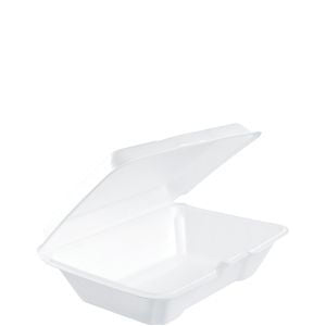 Dart , Foam Hinged All Pu Container (Perf) , Large 1 comp 9 1/4 x 6 3/8 x 2 7/8 , 2 / 100 cs