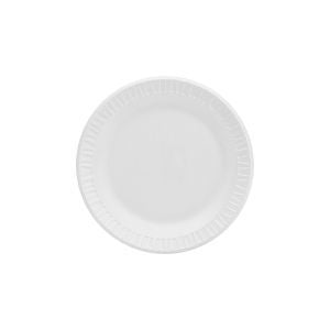 Dart , Foam Non-Laminated Plate , 6"  White , 8 / 125 cs