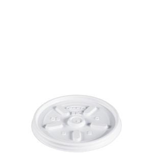 Dart , Vented Lid , White , 10 / 100 cs