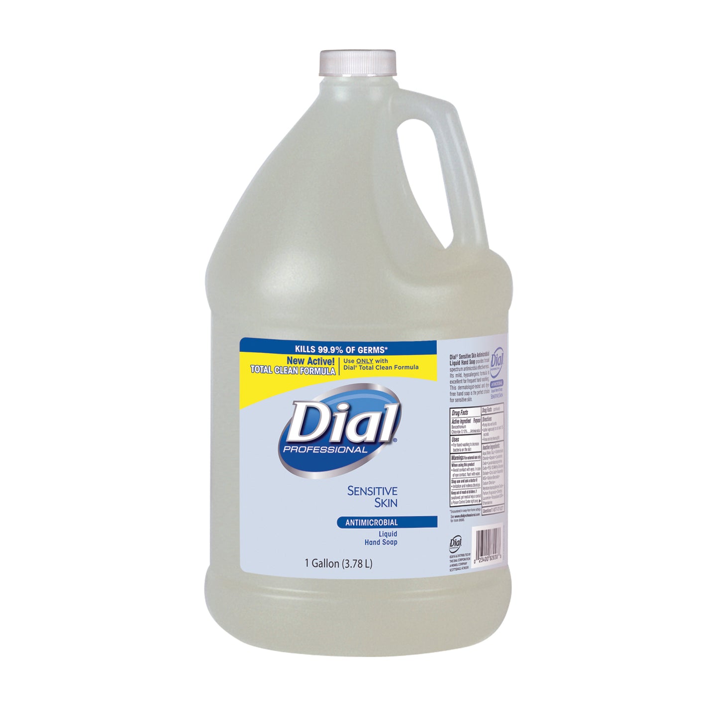 Dial , Sensitive Skin Liquid Soap , 1 Gallon Clear Antimicrobial E2 , 4 / cs