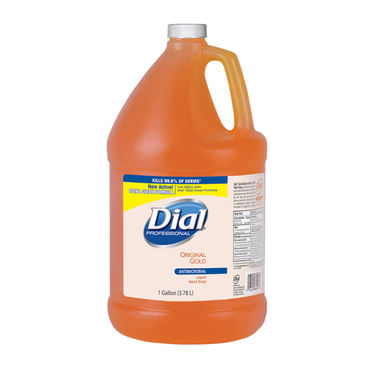 Dial , Gold Liquid Hand Soap , 1 Gallon  Antimicrobial  E2 , 4 / cs