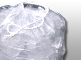 Elkay Plastics , 10 lb Printed Ice Bag w/ Drawstring , Clear 12" X 19" 1.35 Mil , 500 / cs