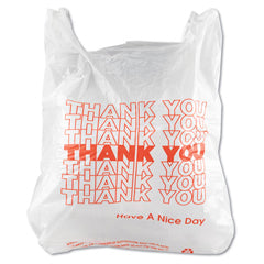 IBS , 11.5x6.5x21 12.5mic White 1/6bbl , "Thank You" T-Shirt Bag Domestic , 900