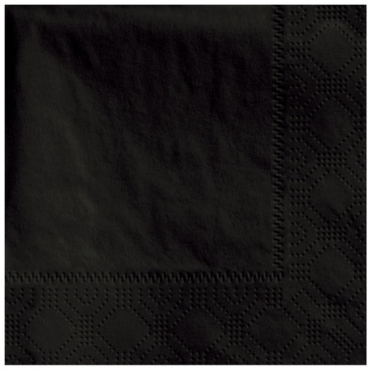 9.5" X 9.5" Black Beverage Napkin