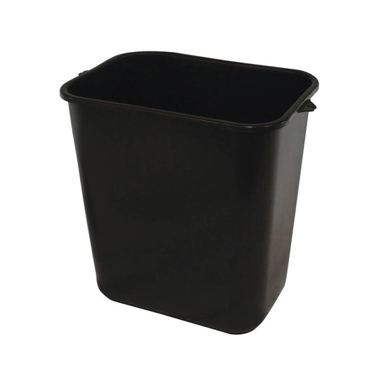 Impact , Pinch'm Rectangular Wastebasket , 28 1/8 Qt Rectangular   Black , 1 / ea