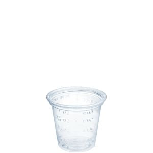 Solo Cup , Cup Plastic 1 oz Grad Medicine , Clear , 25 / 200 cs